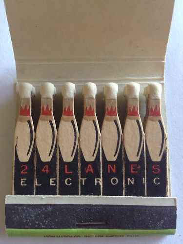 Vintage DieCut Bowling Pin Feature Matches