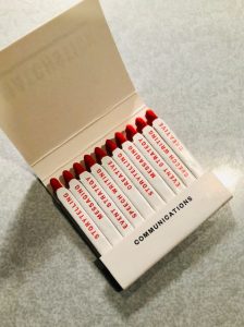 Another version of our retro feature matchbooks with slimmer match stems
